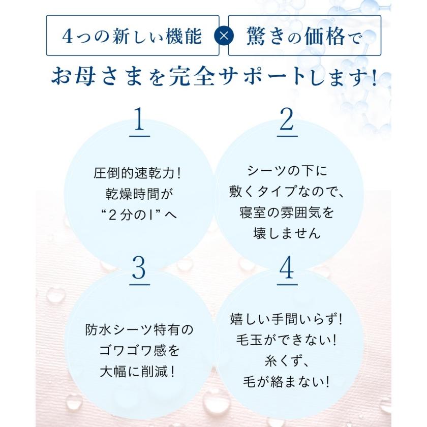 防水シーツ 抗菌 アンダーシーツ ボックスシーツ (クイーン 2枚組) 160×200cm おねしょシーツ マットレス用 ボックスタイプ (マットレス厚は約24cm迄対応)_6