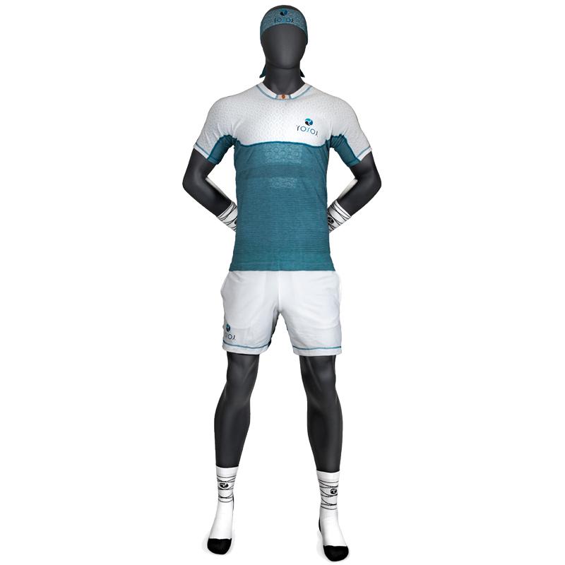 YOXOI(ヨクソイ) DUEXTRE パフォーマンスシャツ(インディゴ白) DXPS テニスウェア (RT) DXPSINDHIGO