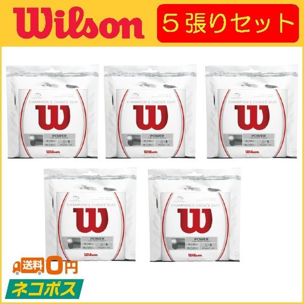Wilson ウィルソン CHANPION'S CHOICE DUO チャンピオンズチョイスデュオ WRZ997900 5張りセット  硬式テニス用ガット｜r-tennis