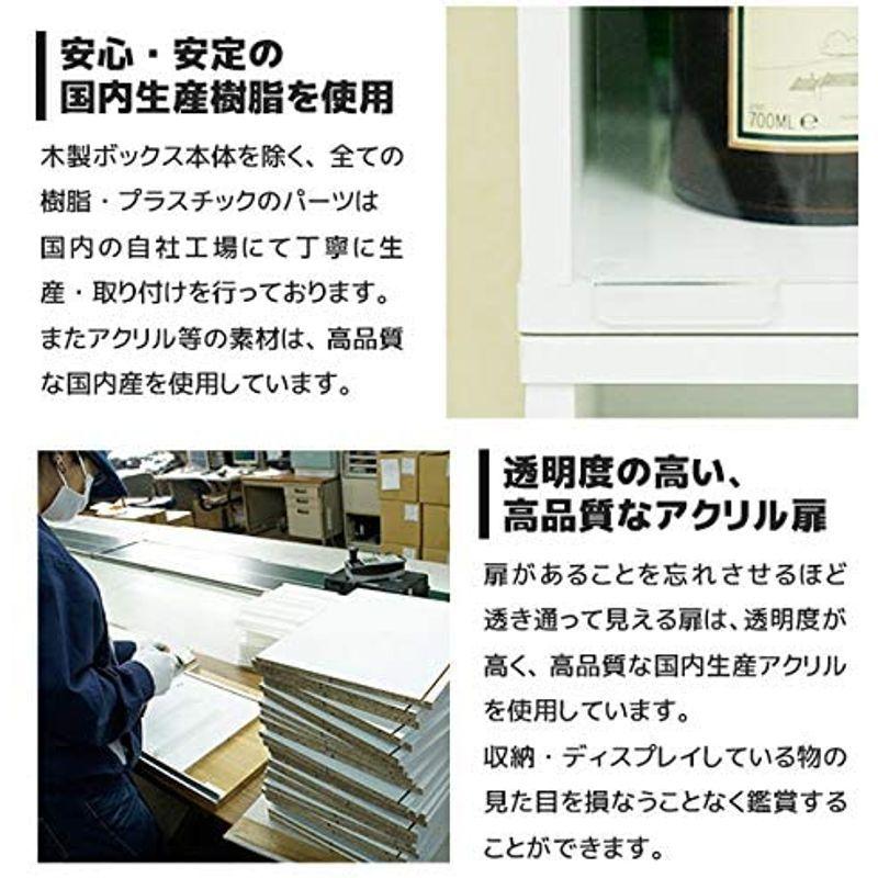 キューブボックスa 棚なしアクリル透明扉タイプ カラーボックス キューブボックス 扉付き コレクションケース ナチュラル カラー キューブボックス