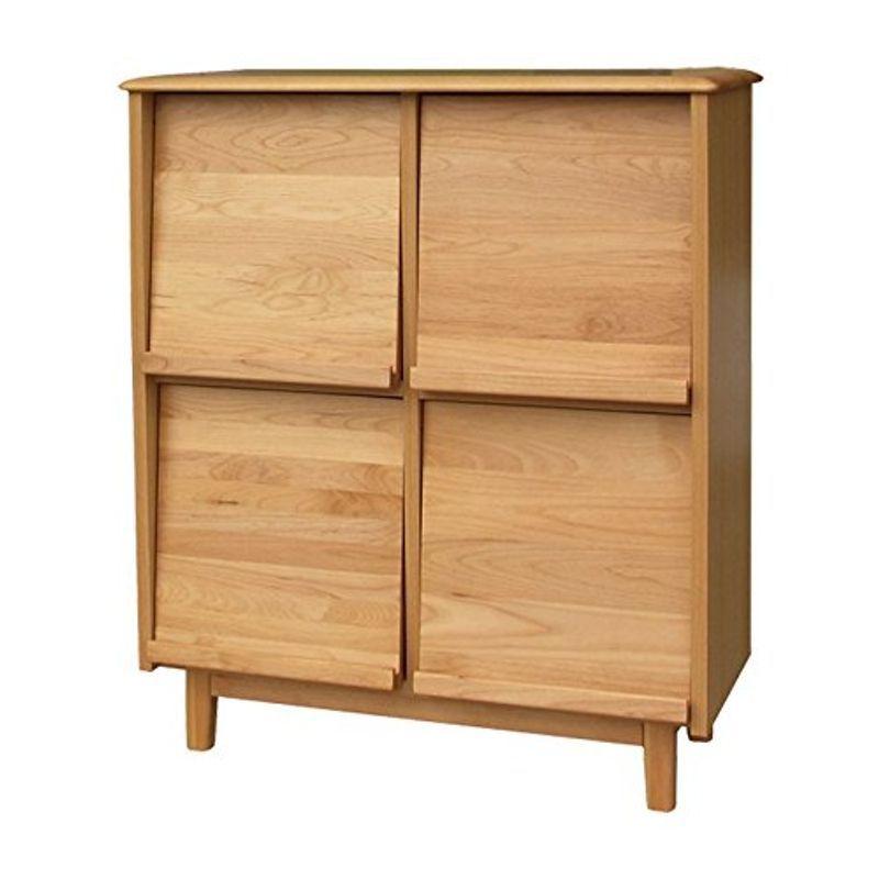 ISSEIKI フラップマガジンラック 幅82cm ナチュラル 木製 ERIS-2 82 FRAP MAGAZINE RACK (NA)