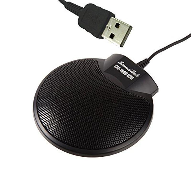 SoundTech CM-1000 USB マイク 集音 高感度 無指向 全指向 拡張 連結 複数 PC web 会議 リモート テレワーク