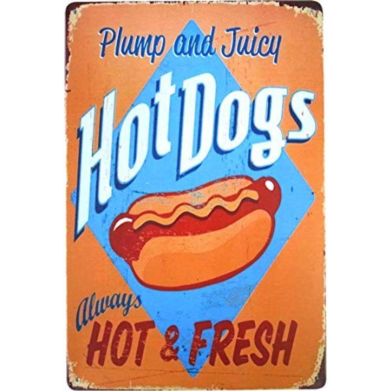 ホットドッグ Hot Dog クラシック ブリキ看板 20cm×30cm