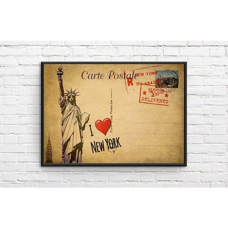 メール便なら送料無料】 インテリアポスター アメリカン ニューヨーク ポストカード アートポスター A3サイズ(297×420mm) as5  デジタルフォトフレーム、写真立て