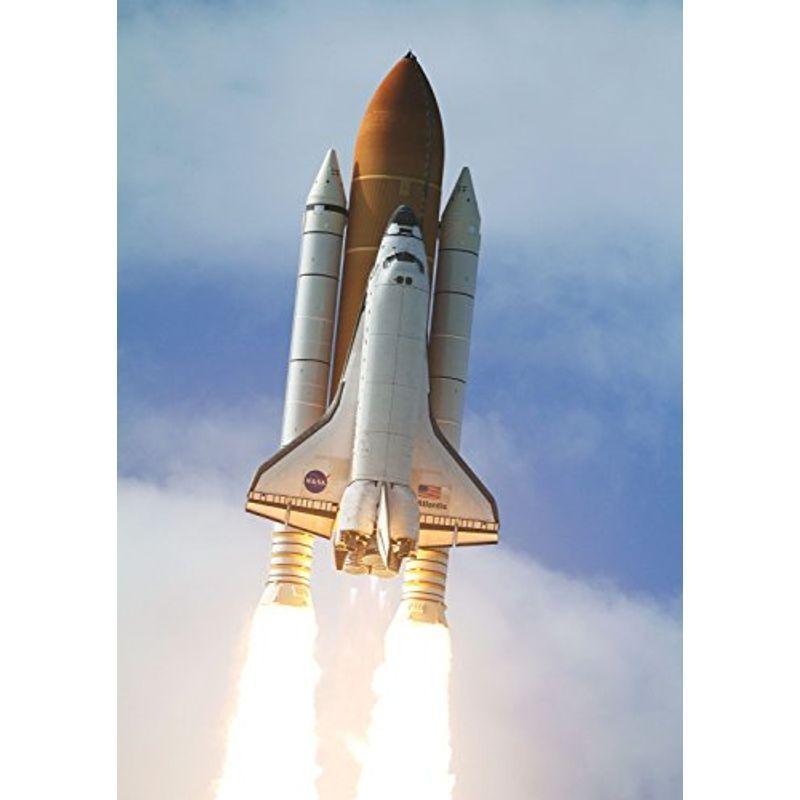 絵画風 壁紙ポスター （はがせるシール式） スペースシャトル ロケット打上げ NASA キャラクロ NAS-008A2 （A2版 420mm