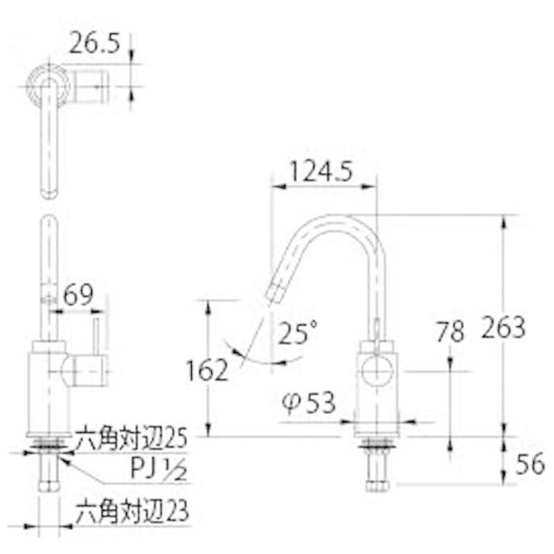 カクダイ　招杜羅　立水栓　721-203-13