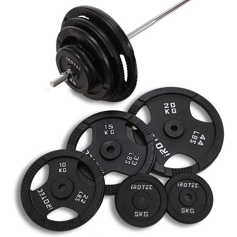 【最終値下げ】 IROTEC (アイロテック) アイアン バーベル 120KGセット/ベンチプレス 筋トレ トレーニング器具 筋力トレーニング (バーベルシ 【IQY7228802269】(26033円)