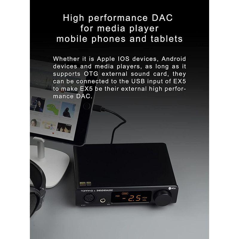 TOPPING EX5 MQA デュアルES9038Q2M DAC Bluetooth 5.0 LDAC DSD512 PCM768kHz DAC Bluetooth EX5 MQA デュアルES9038Q2M LDAC DSD512 PCM768kHz