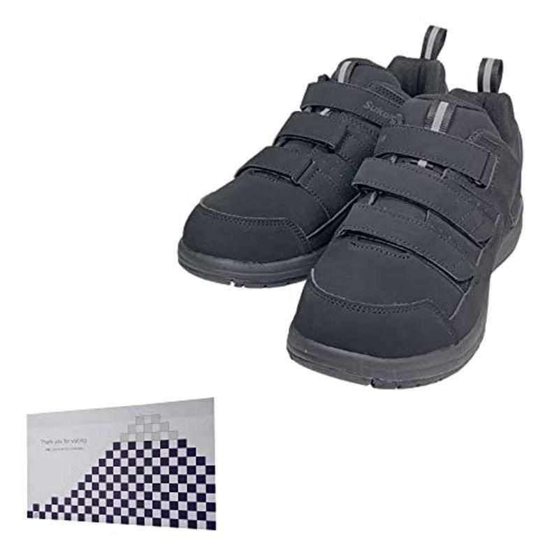 すこぶるメディケアウォーカー(24.5・ブラック)＆おもてな紙セットメディケアウォーカー 立ち仕事 男女兼用 スニーカー スコブル ハイブリ