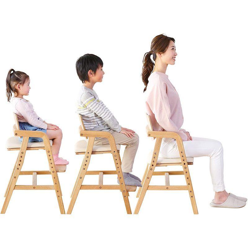 大和屋 キトコ キッズダインニングチェア ナチュラルフレーム アイボリー 3歳からのダイニングチェア 3歳からのダイニングチェア キトコ キッズダインニングチェア ナチュラルフレーム アイボリー