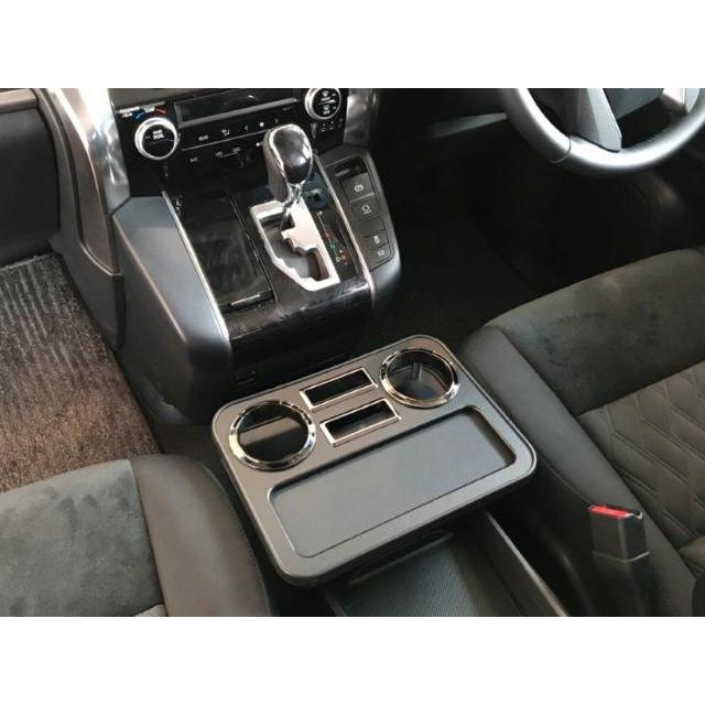 30アルファード　ヴェルファイア　センターテーブル　コンソール　黒　レザー調 トヨタ アルファード・ヴェルファイア（ハイブリッド含む） 30系