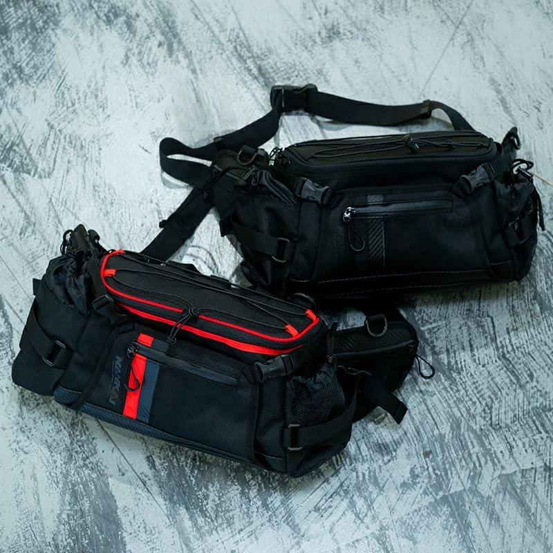 南海部品(NANKAI) ライディングモードヒップバッグ BK/RE BA-510の画像