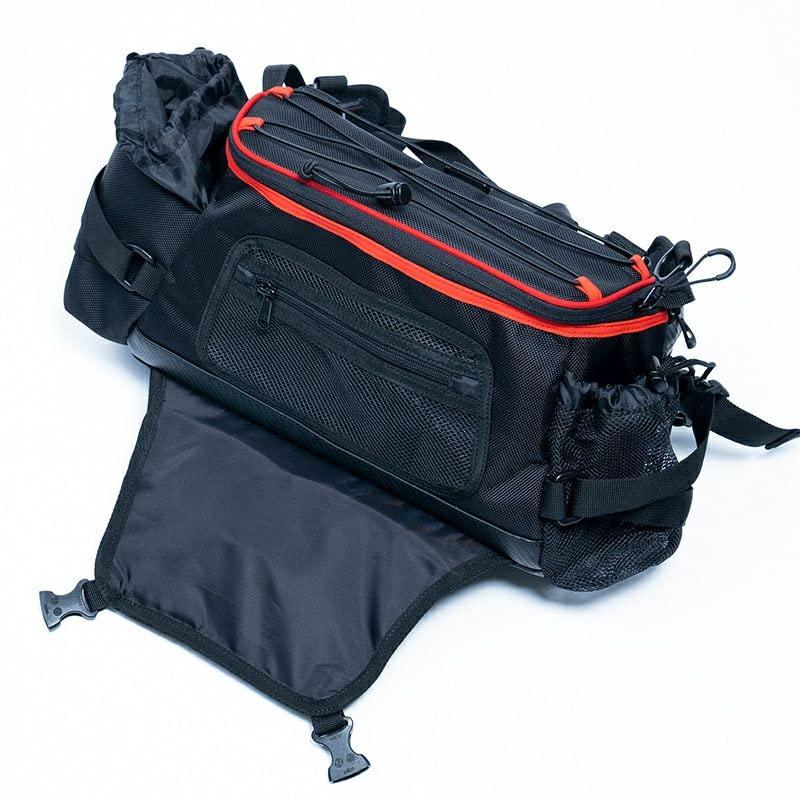 南海部品(NANKAI) ライディングモードヒップバッグ BK/RE BA-510の画像