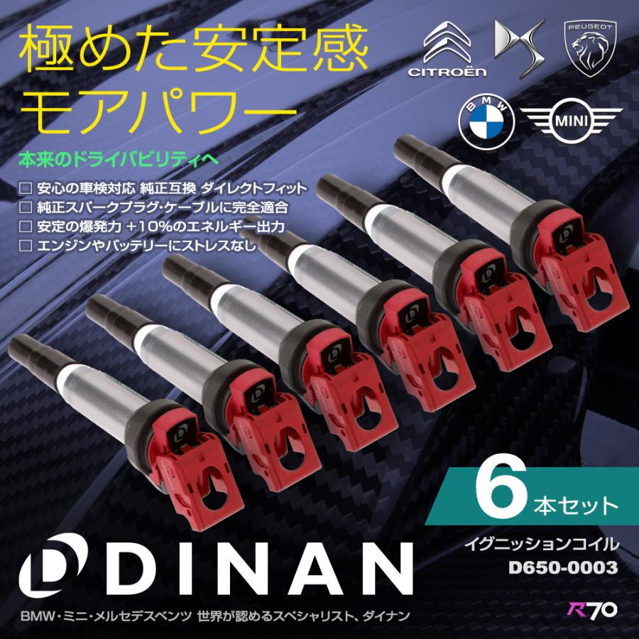 BMW DINAN イグニッションコイル Z4（E85） BT25 6本セット レッド 