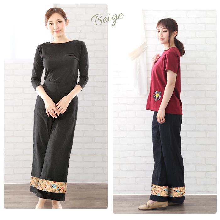 アジアン エステ ユニフォーム 制服 ボトムス 3種類バリ柄 ブラック機能性 ロングパンツ レディース ゴム 黒 エスニック マッサージ タイ古式マッサージ B16b ユニフォームとタオルの刺繍工場 通販 Yahoo ショッピング