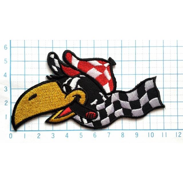 赤いベレー帽 バード 鳥 白黒チェッカーフラッグ 動物型 ワッペン のりもの ロゴ マーク ワッペン 刺繍 アイロンワッペン Ca Mark 151 ワッペンとtシャツ雑貨らばさん 通販 Yahoo ショッピング