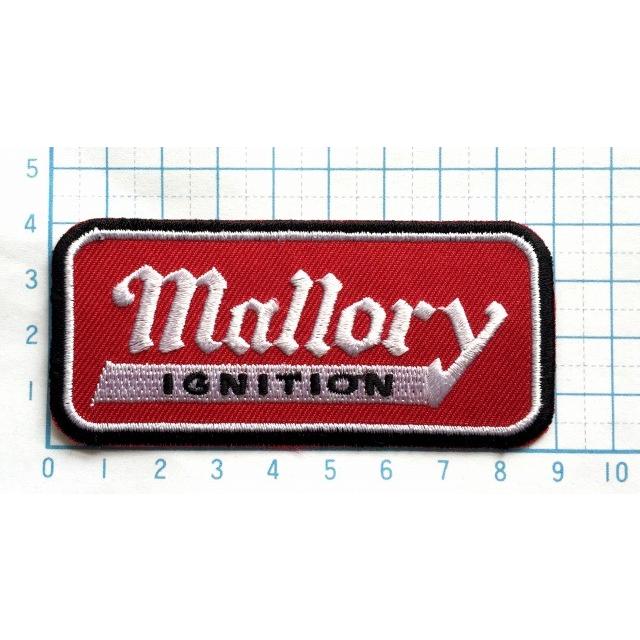 Mallory IGNITION 四角型 ワッペン 【のりもの ロゴ マーク ワッペン 刺繍 アイロンワッペン】 camark153