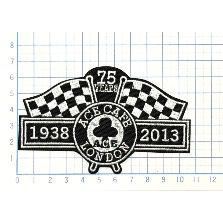ACE CAFE チェッカーフラッグ ロゴ マーク エンブレム型 【のりもの
