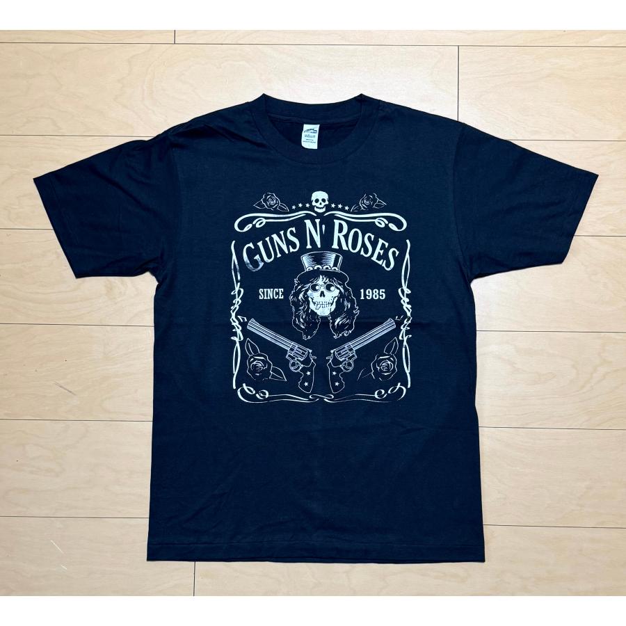 【値下げ】GUNS N' ROSES ヴィンテージ Lサイズ ブラック ガンズアンドローゼス GUNS N' ROSES SINCE1985 ビンテージ加工 ロック
