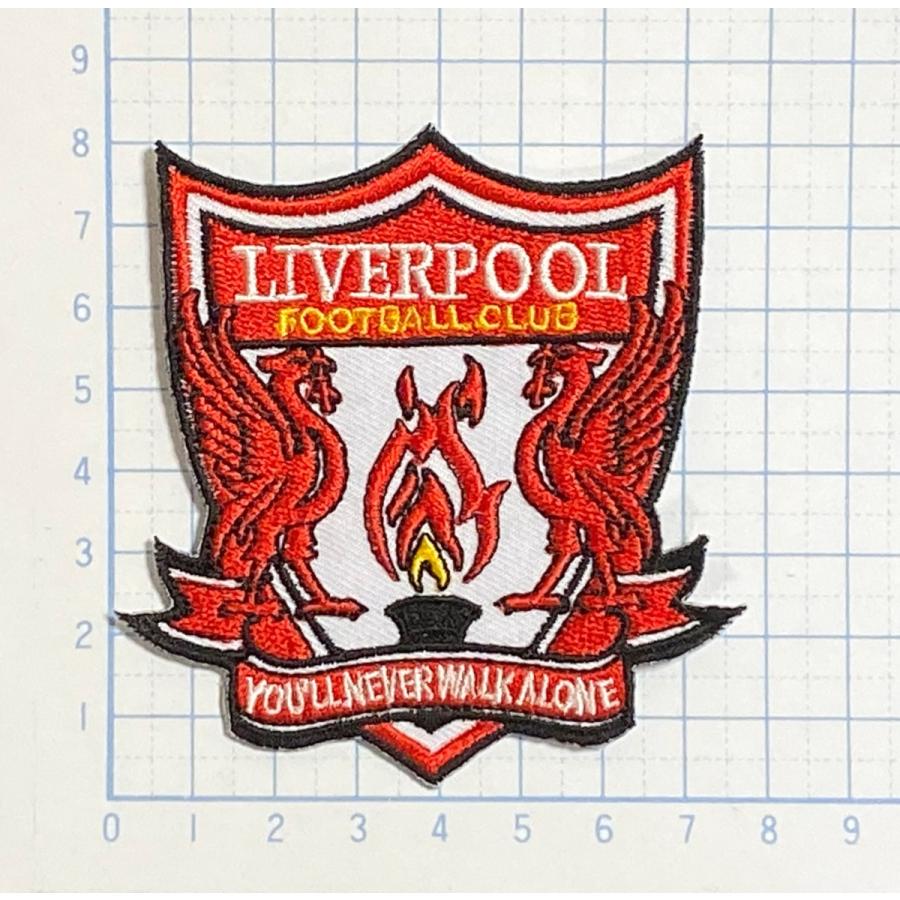 リヴァプール 赤×白 エンブレム型【スポーツ ワッペン 刺繍 アイロン