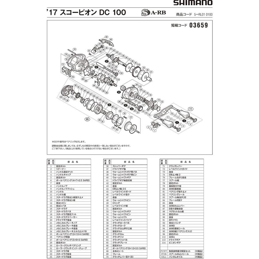 シマノ Shimano リール 純正パーツ 17 スコーピオン Dc 100 スプール組 77 002 Rabbit Sakura 通販 Yahoo ショッピング