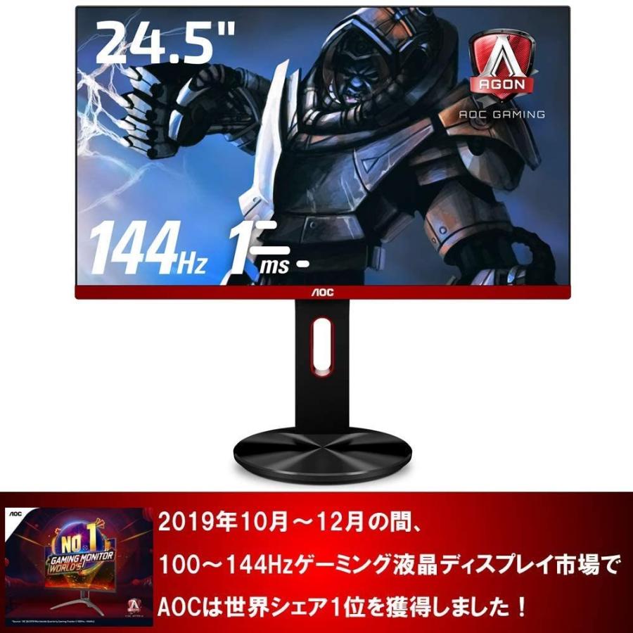 Aoc ゲーミング モニター Agon G2590px 11 24 5インチ 144hz 1ms Tnパネル Hdmi 2 Dp 1