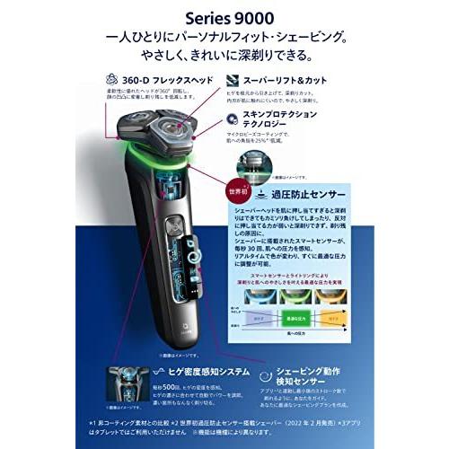 【2022年モデル】フィリップス 9000シリーズ メンズ 電気シェーバー 72枚刃 パーソナル・フィットシェービング/SkinIQテクノロジー｜rabbit-store｜03