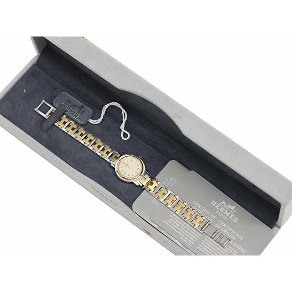 送料無料】エルメス クリッパー アイボリー コンビ ◇ レディース