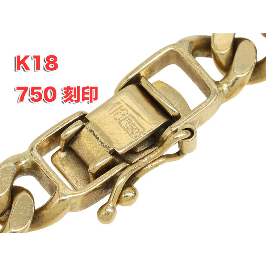 送料無料】18金 喜平 ブレスレット 2面 20g 18.5cm ◇ K18 実重量 
