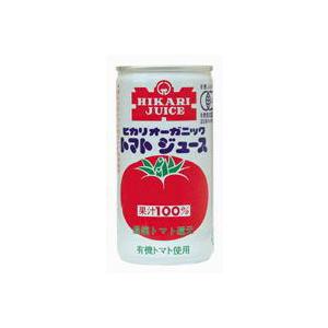 【ケース販売】ヒカリ オーガニックトマトジュース(有塩)　190g×30缶｜rabbitmura