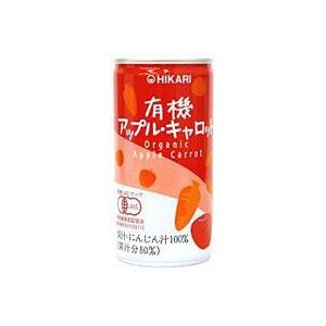 【ケース販売】ヒカリ 有機アップル・キャロット　190g×30缶｜rabbitmura