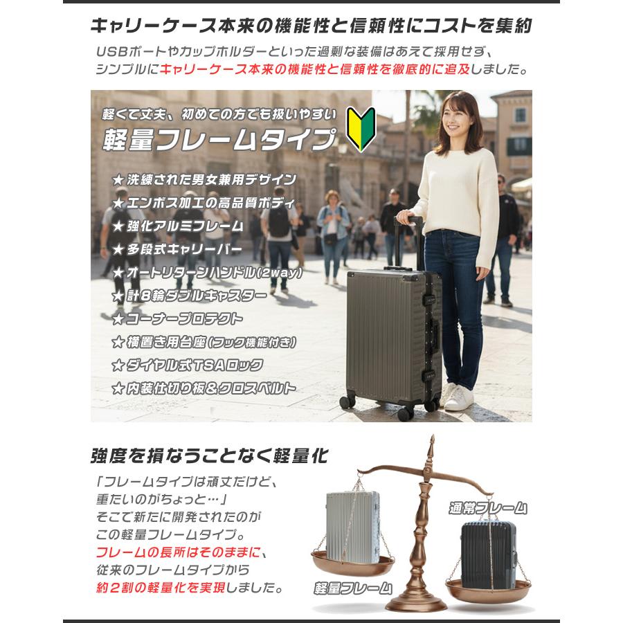 スマートバード（SmartBird） スーツケース Mサイズ 軽量 アルミ