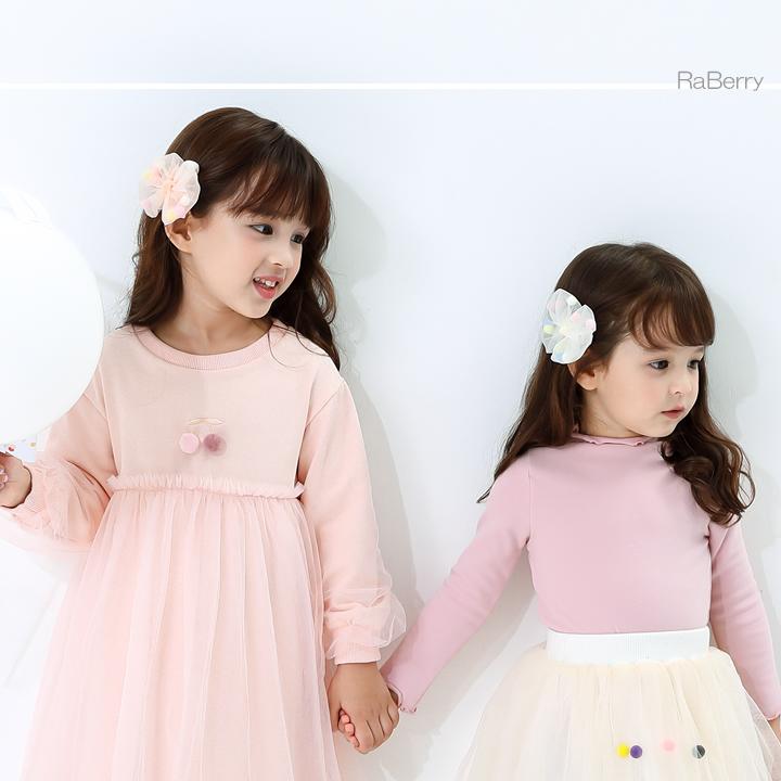 チュール ヘアクリップ ポンポン リボン キッズ 女の子 子供用 こども用 子ども用 ヘアアクセサリー 髪飾り プチプラ プレゼント ライトピンク |  | 04
