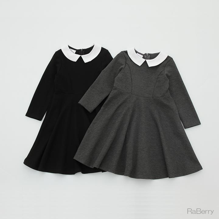 【即納】フォーマル ワンピース キッズ 子供服フォーマル 女の子 長袖 白襟 こども服 子ども服 無地  両側ポケット付き プチプラ 秋 冬 春 |  | 12