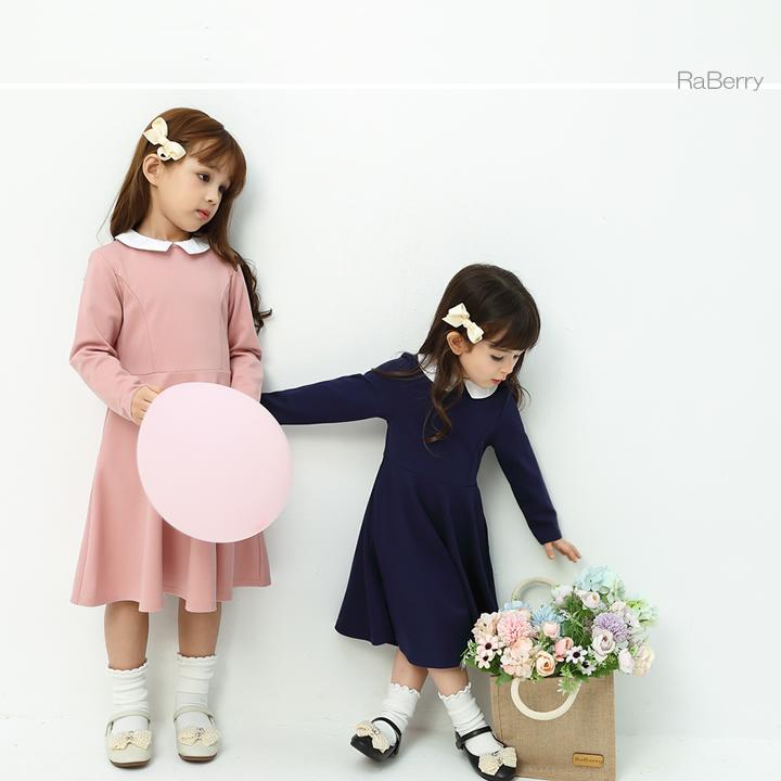 【即納】フォーマル ワンピース キッズ 子供服フォーマル 女の子 長袖 白襟 こども服 子ども服 無地  両側ポケット付き プチプラ 秋 冬 春 |  | 09