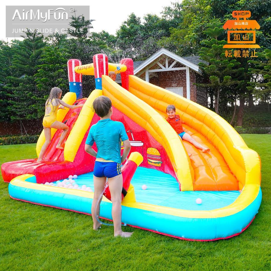 高評価続出！ HO!!PS プール 遊具 ビニールプール トランポリン 大型遊具 エア遊具 ウォータースライダー トレジャーアイランド 【QGW9343730327】(33650円)