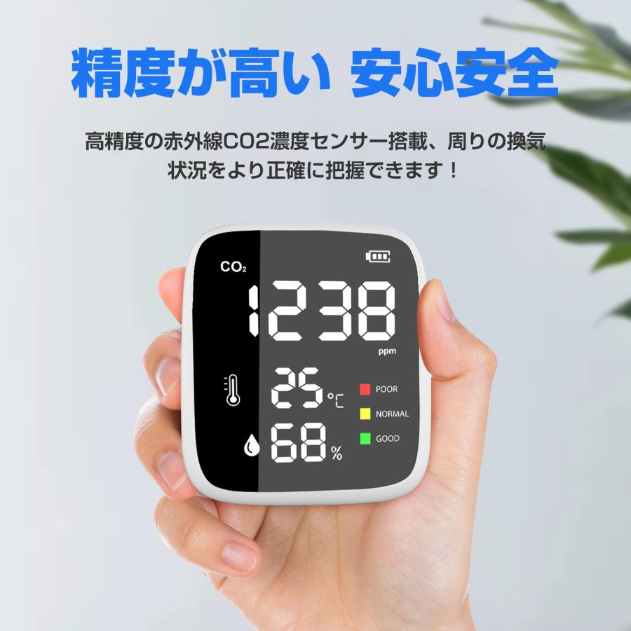 RABLISS 二酸化炭素測定器 NDIR方式 助成金対象商品 大画面 高精度 大