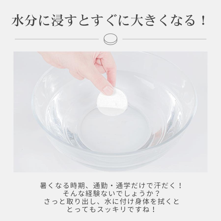 RABLISS 即納 圧縮フェイスタオル 6枚入 個包装 圧縮タオル 厚手