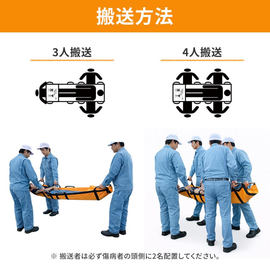 ターポリン担架（未使用） 簡易担架 ターポリン 折りたたみ ターポリン担架 収納バッグ付き