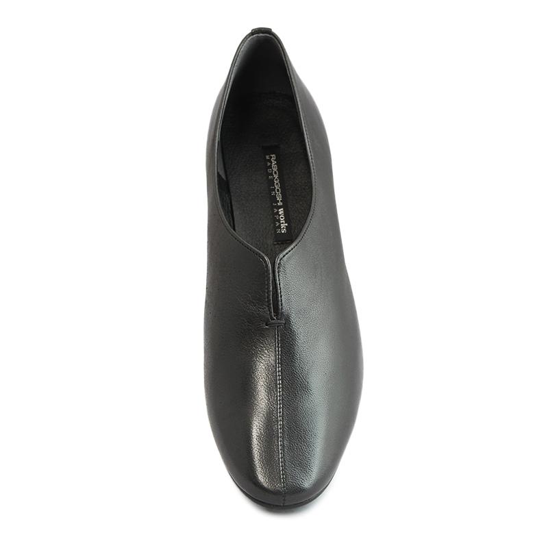 RABOKIGOSHI works ラボキゴシ ゴムベルトパンプス 25.5 黒 rabokigoshi works（ラボキゴシワークス） works 12840 B ブラック