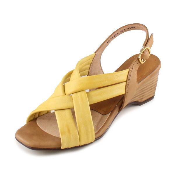 MODE KAORI モードカオリ 35639 YE-C イエローコンビ　サンダル ウェッジヒール　ソフトレザー　6cmヒール (35640)