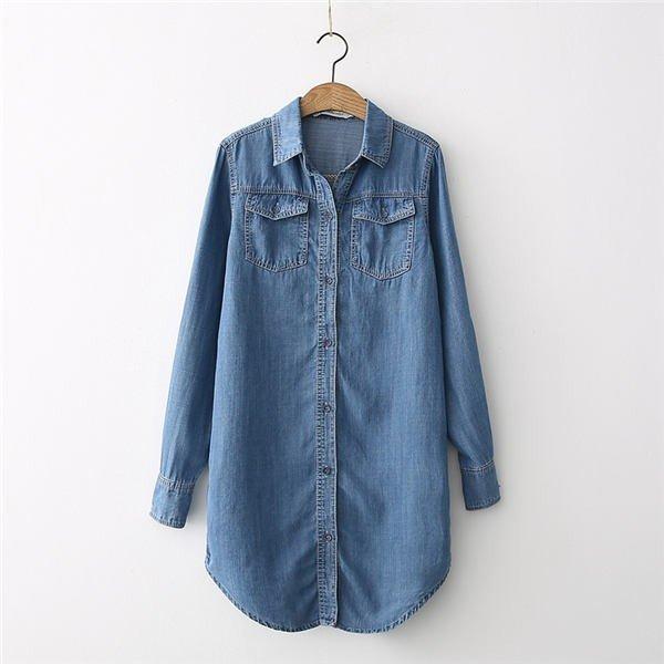 送料無料 激安 デニムシャツ デニム レディース ヴィンテージ アウター 長袖 ワンピース ロング 上品 大きいサイズ ジャケット 納期8 10日 福袋