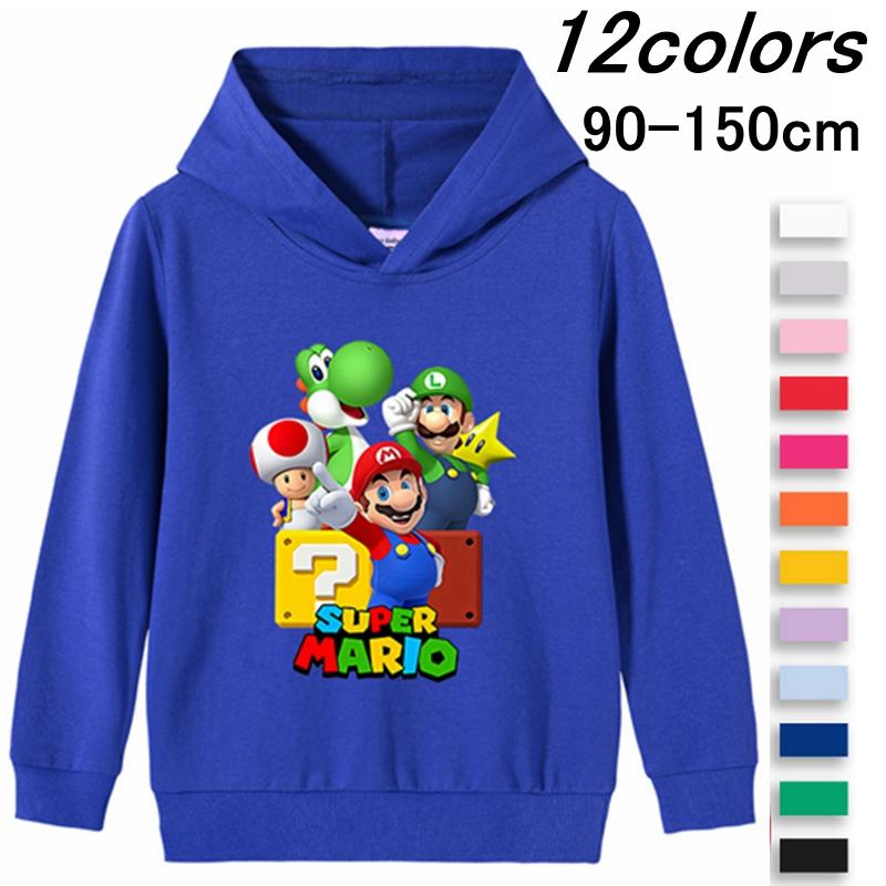 マリオ プルオーバー プリントパーカー トレーナー トップス 長袖 