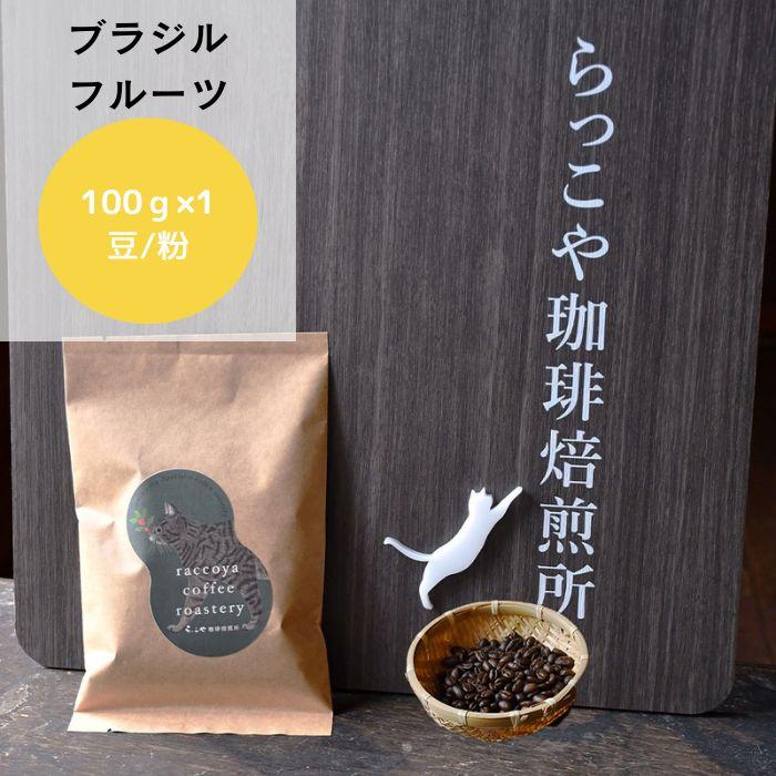 コーヒー豆 ブラジル フルーツ ナチュラル 100g フルーティーな香り
