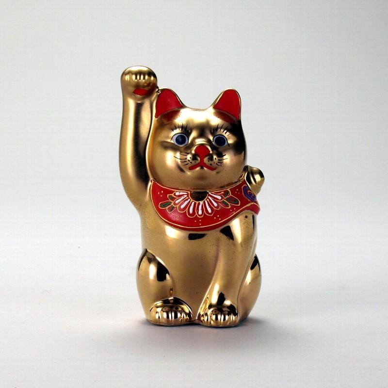 4号招猫 金ぬり |米寿 プレゼント 金婚式 陶器 還暦祝い 退職祝 結婚祝い 贈り物 ペア 夫婦 誕生日 プレゼント 古希 喜寿 祝い|