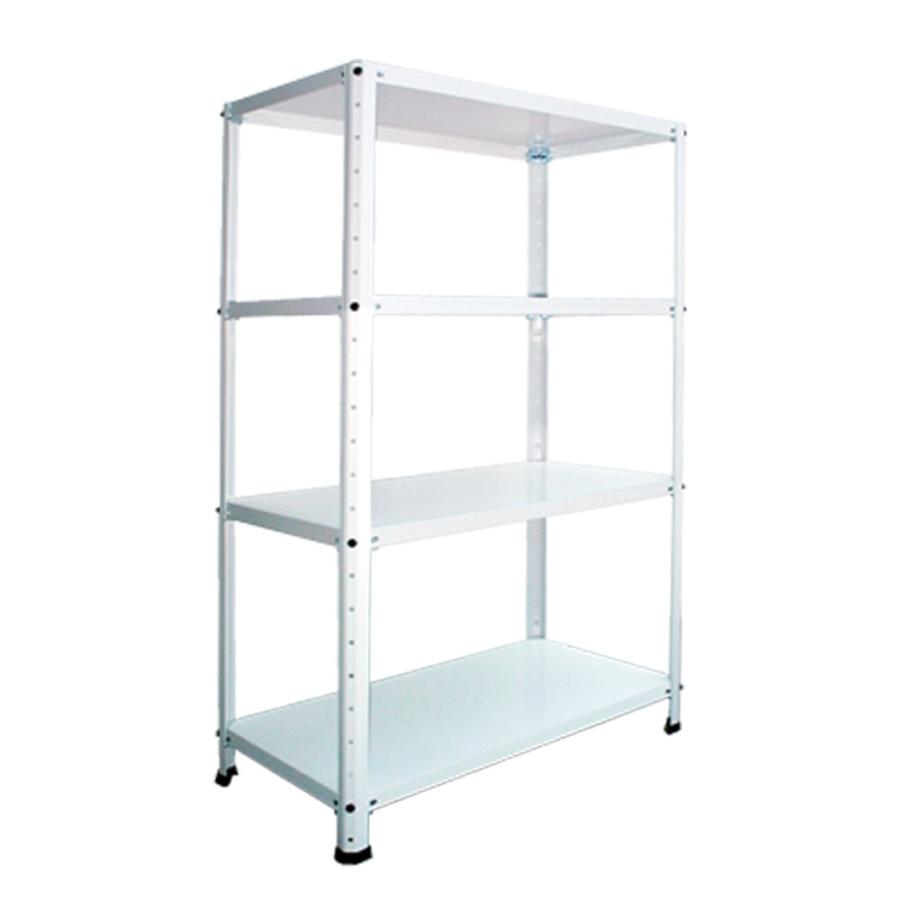 スチールラック 幅70cm RFL-744-wh 50kg/段 H1200xW700xD400 4段 収納 ホワイト ワンボルト ライトラック ...