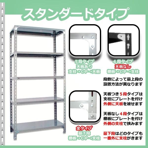 スチールラック  幅120×奥行45×高さ180cm 5段 耐荷重70kg/段 軽量棚 特価スタンダード・ブラック   W120×D45×H180cm スチール棚｜rack-factory｜02