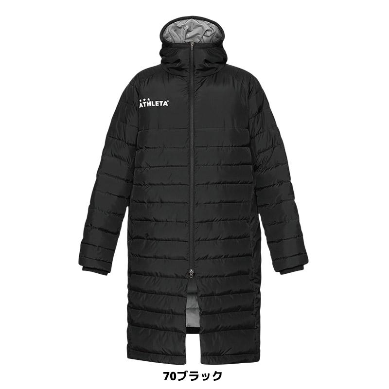 ATHLETA アスレタ ベンチコート ブラック160 ATHLETA（アスレタ） 【10月発売予約受付中】 2026モデル ベンチコート