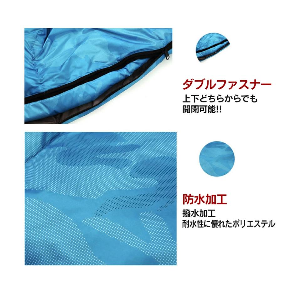 ダウン 寝袋 シュラフ 大人 キャンプ アウトドア車中泊 最低使用限界温度-25℃ 軽い 暖かい｜racket-field｜04