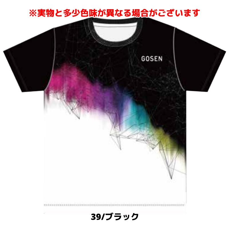 数量限定 ソフトテニス ウェア ゴーセン GOSEN グラデーションTシャツ JPT25 半袖 ゴーセン バドミントン Tシャツ メンズ ユニセックス softtennis wear｜racket-field｜02